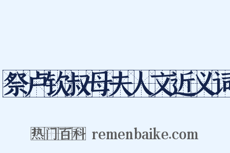 祭卢钦叔母夫人文近义词是什么意思的图片
